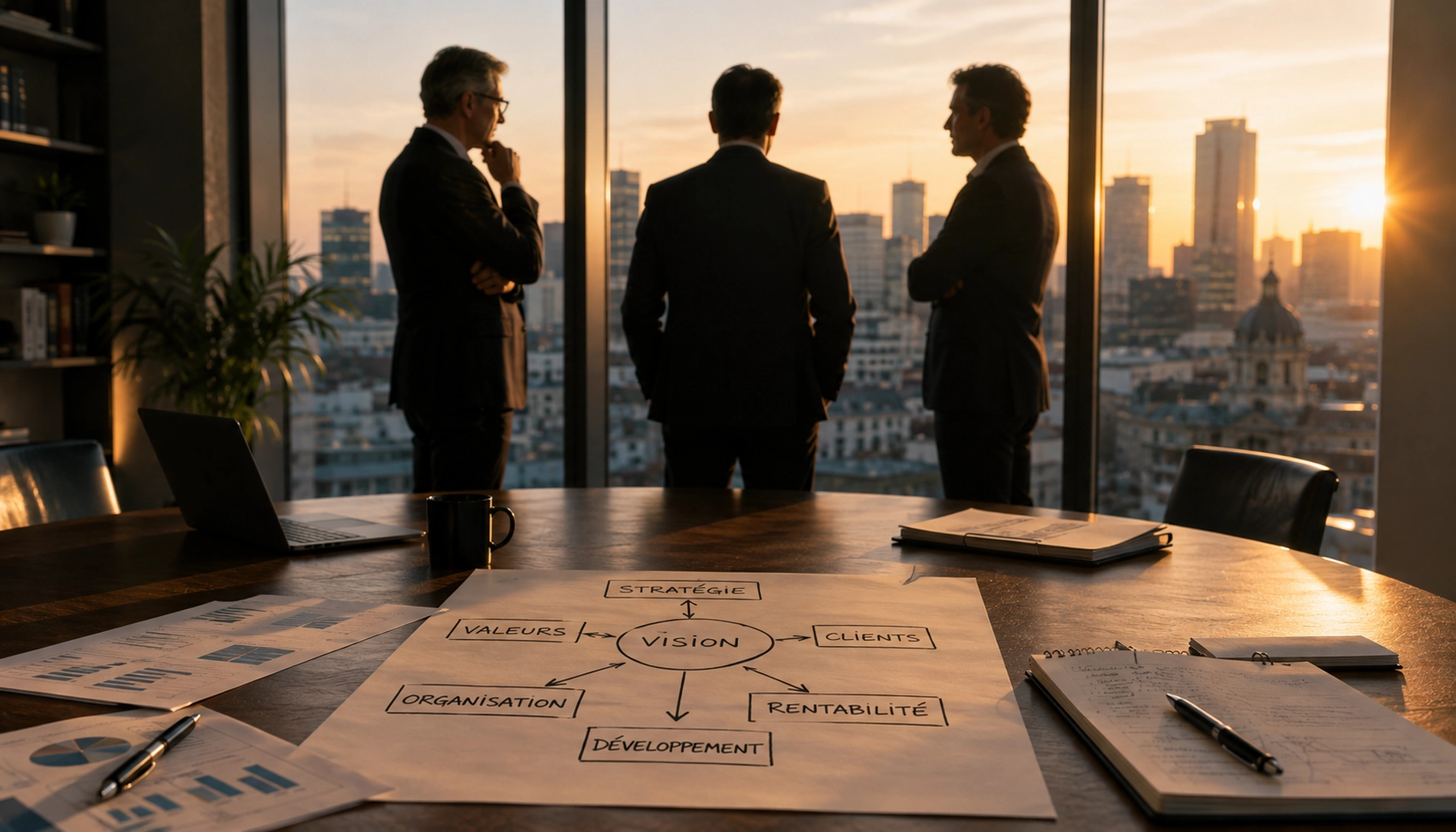 trois associés, trois entreprises différentes